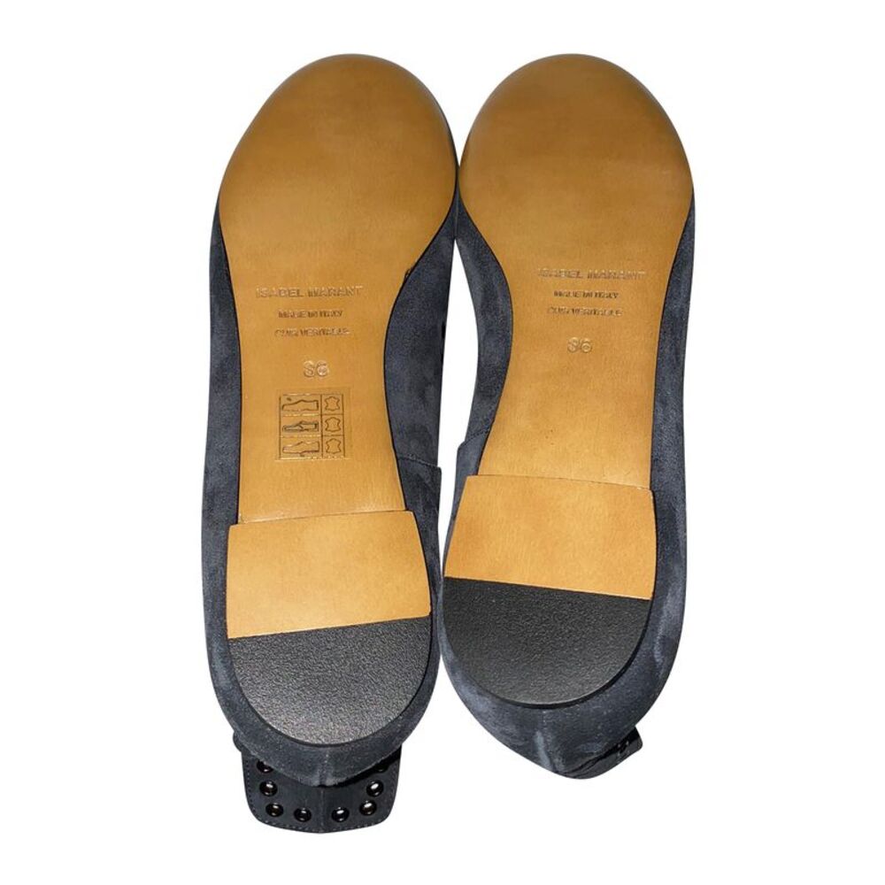 Isabel Marant Lace Up Flats in Black Suede - Picture 10 of 10